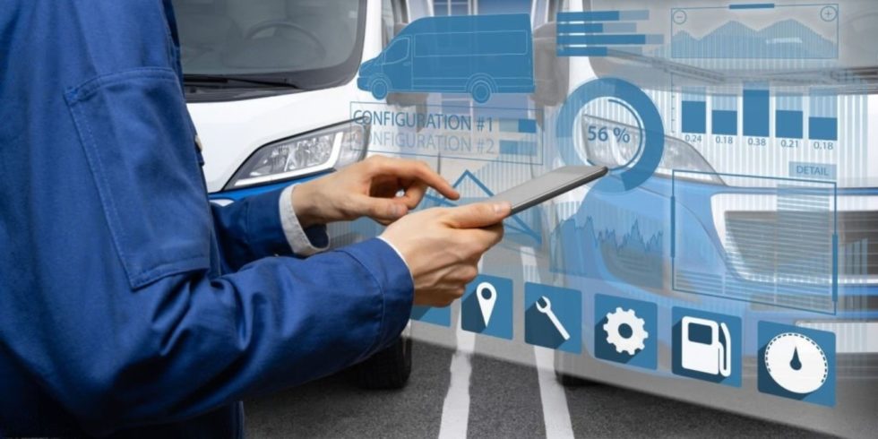 A fleet management system track the fleet with GPS tracking 