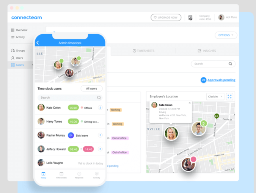Interface of Connecteam