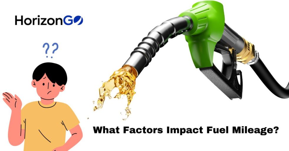 Factors impacting fuel mileage, including vehicle type, engine size, driving habits, and road conditions.